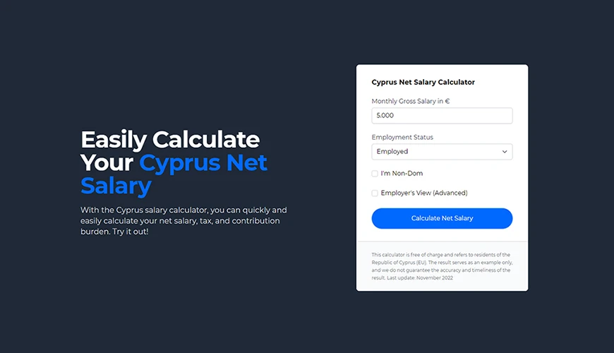 Salary Calculator for Cyprus